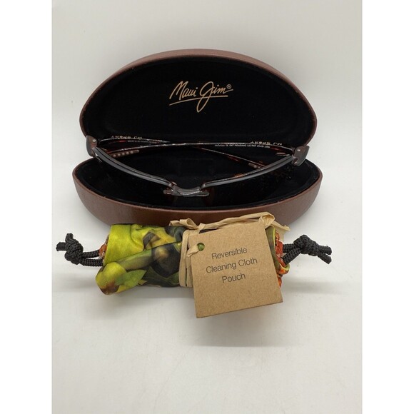 Maui Jim Ho'okipa  MJ 407-10 Brown Wrap Sunglasses 64-17 130 Sport, Case & Cloth - Picture 1 of 16